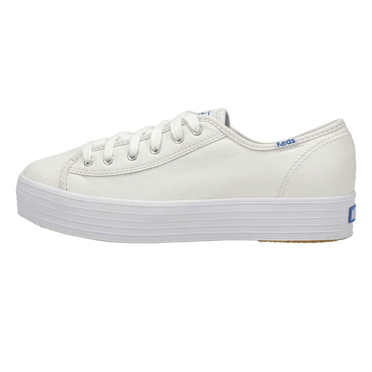 Keds Triple Kick Leather - Women's White Shoe Deals Outlet