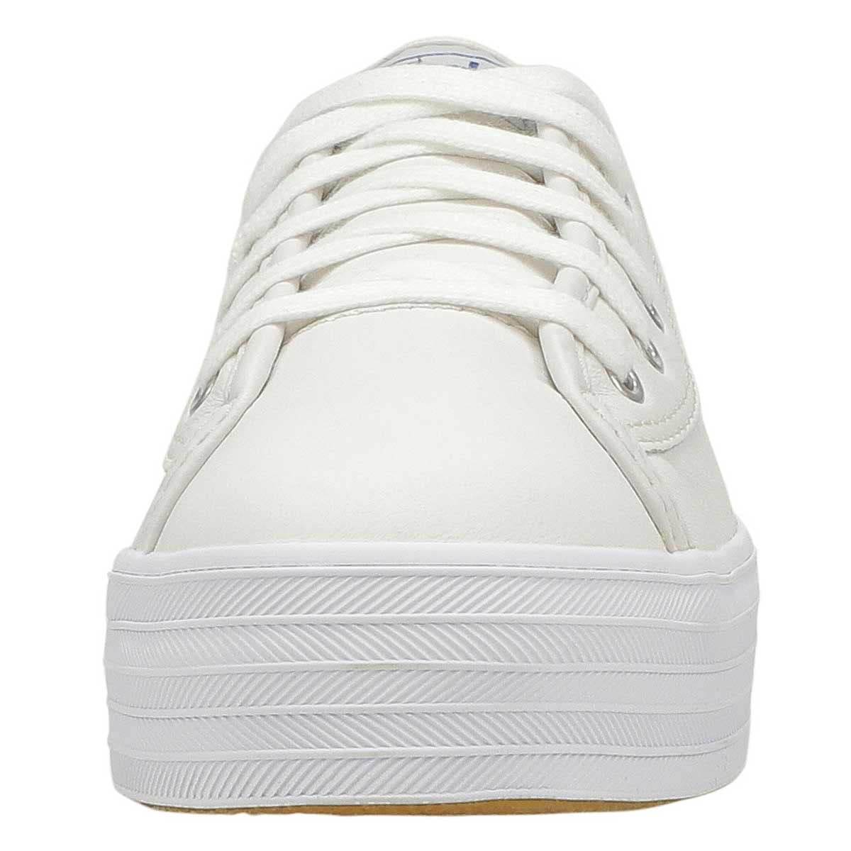 Keds Triple Kick Leather - Women's White Shoe Deals Outlet