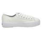 Keds Triple Kick Leather - Women's White Shoe Deals Outlet