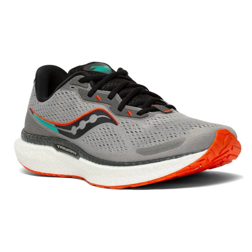 Saucony Triumph 19 - Men's Alloy/Fire Shoe Deals Outlet