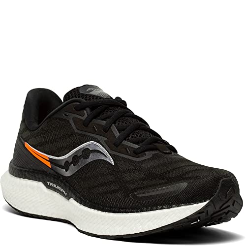 Saucony Triumph 19 Running Shoe - Men's Black/White Shoe Deals Outlet