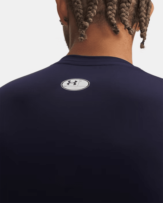 Under Armour HeatGear Compression Long Sleeve Midnight Navy / White Large 194513904464 Shoe Deals Outlet
