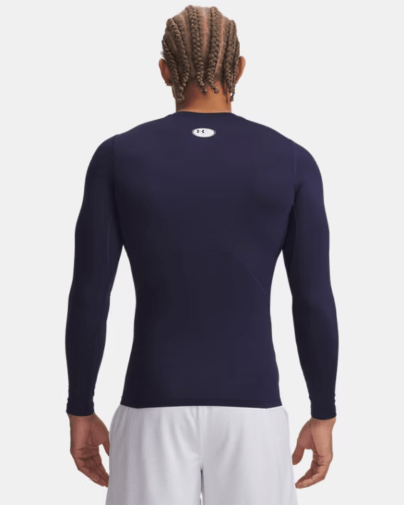 Under Armour HeatGear Compression Long Sleeve Midnight Navy / White Large 194513904464 Shoe Deals Outlet