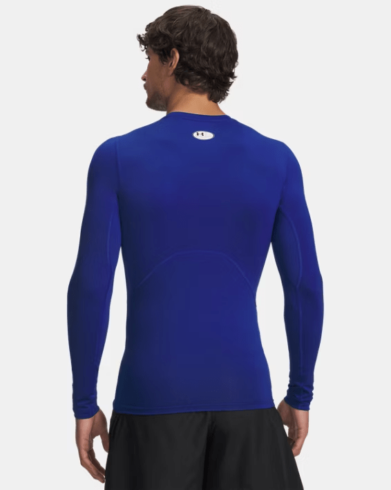 Under Armour HeatGear Compression Long Sleeve Royal / White XL 194513906970 Shoe Deals Outlet