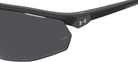 Under Armour UA Gametime Wrap Sunglasses Matte Black/Grey 99mm 716736383811 Shoe Deals Outlet
