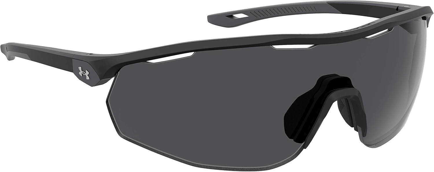 Under Armour UA Gametime Wrap Sunglasses Matte Black/Grey 99mm 716736383811 Shoe Deals Outlet
