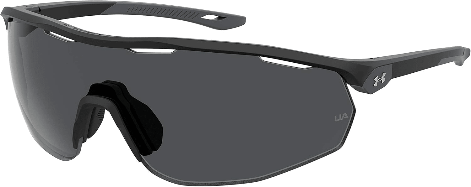 Under Armour UA Gametime Wrap Sunglasses Matte Black/Grey 99mm 716736383811 Shoe Deals Outlet