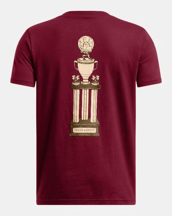 Under Armour UA Trophy T-Shirt Cardinal / Coyote Large 197778088535 Shoe Deals Outlet