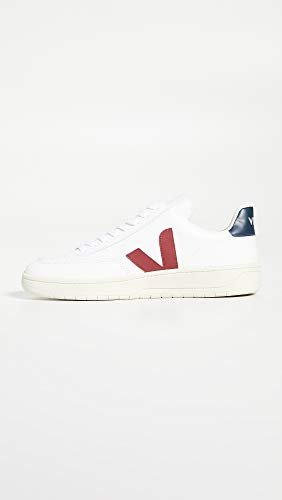VEJA V - 12 LEATHER - Men's White/Marsala/Nautico Shoe Deals Outlet