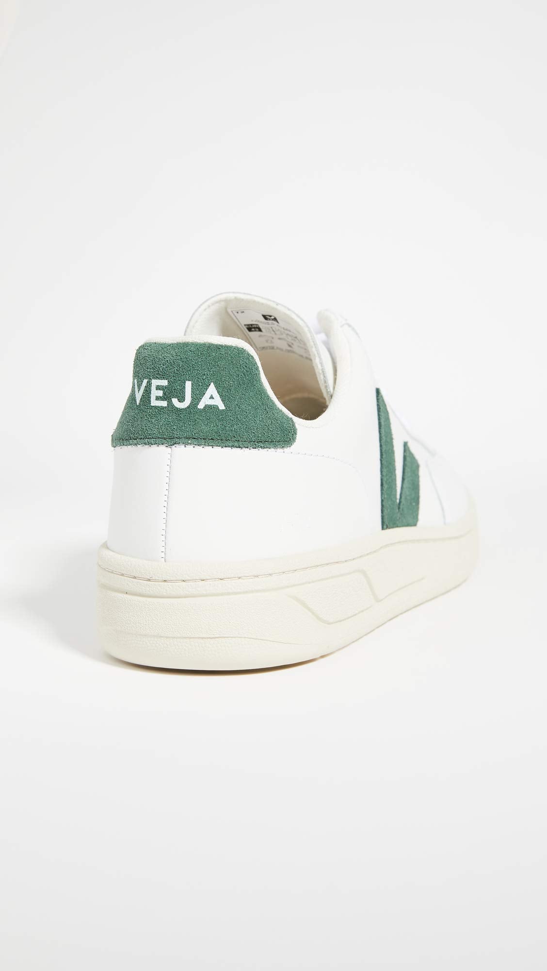 VEJA V - 12 LEATHER - Men's White/Cyprus Shoe Deals Outlet