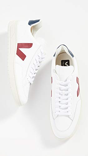 VEJA V - 12 LEATHER - Men's White/Marsala/Nautico Shoe Deals Outlet