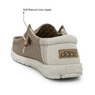 Hey Dude Wally Linen - Men's Natural Clay Shoe Deals Outlet