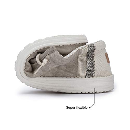 Hey Dude Wally Linen - Men's Natural Khaki Shoe Deals Outlet