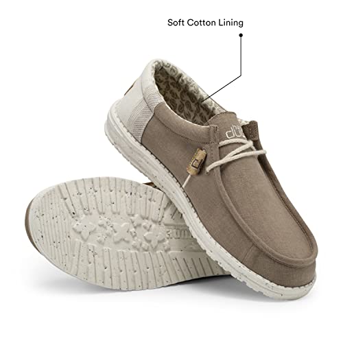 Hey Dude Wally Linen - Men's Natural Clay Shoe Deals Outlet