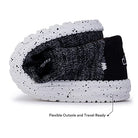 Hey Dude Wally Sox - Men's Wally Black White Shoe Deals Outlet