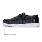 Hey Dude Wally Sox - Men's Wally Black White Shoe Deals Outlet