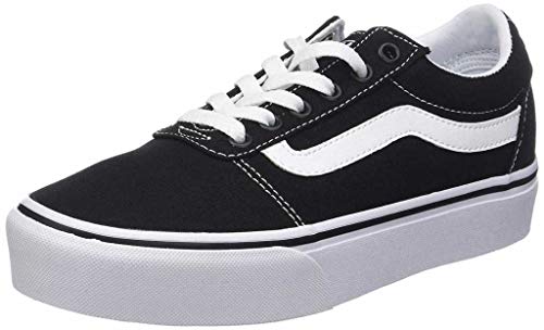 Vans Ward Platform Sneaker - Women's Black/White Shoe Deals Outlet