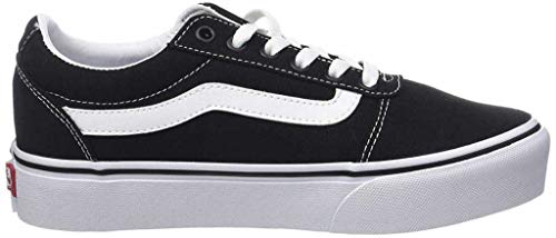 Vans Ward Platform Sneaker - Women's Black/White Shoe Deals Outlet
