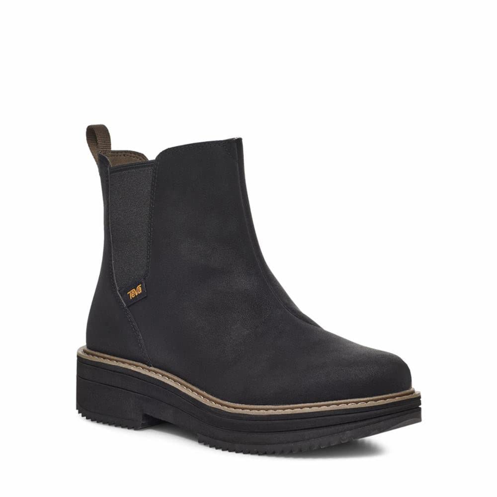 Teva Water Repellent Midform Chelsea - Women's Black Shoe Deals Outlet