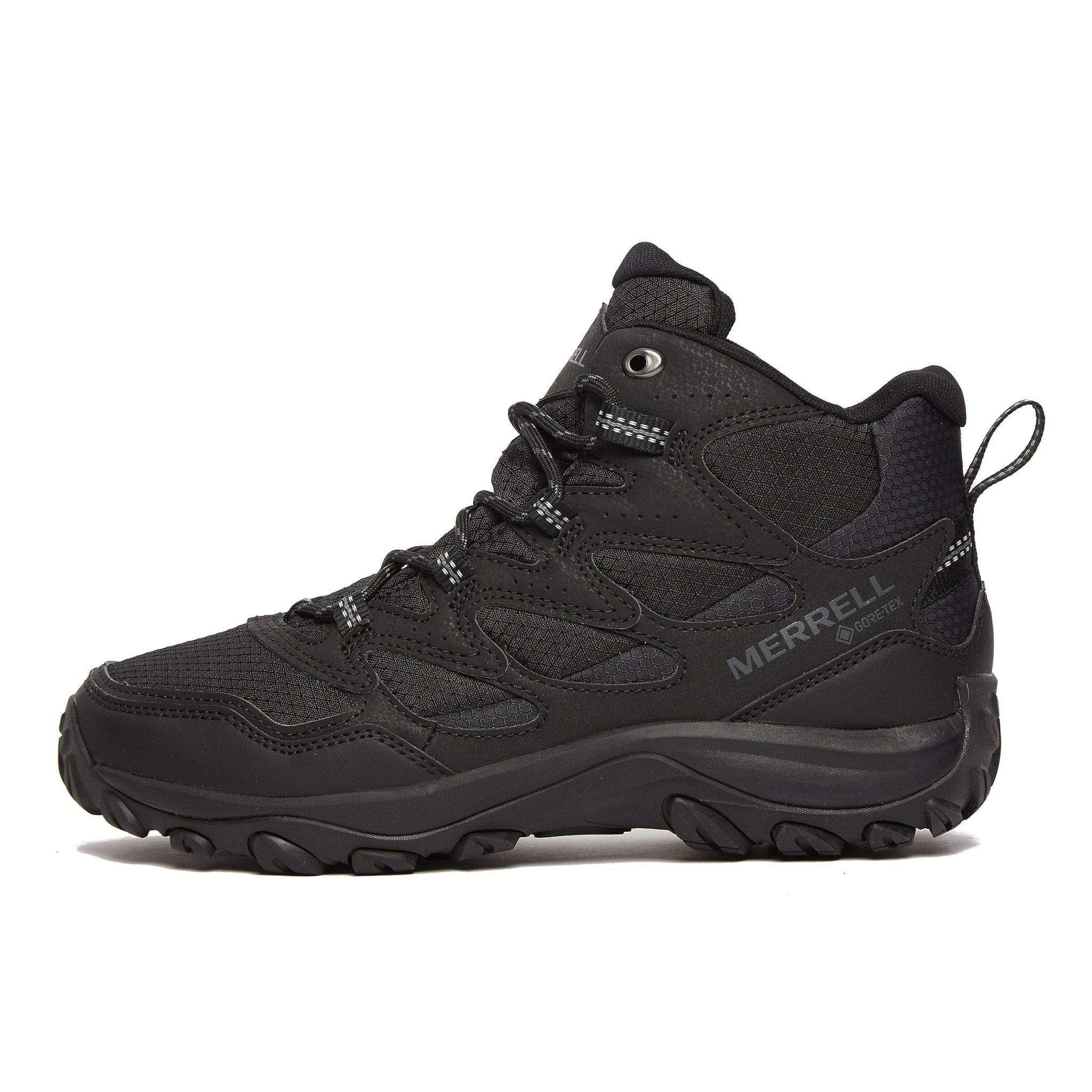 Merrell West Rim Sport Mid Gore - Tex - Men's Black/Black Shoe Deals Outlet