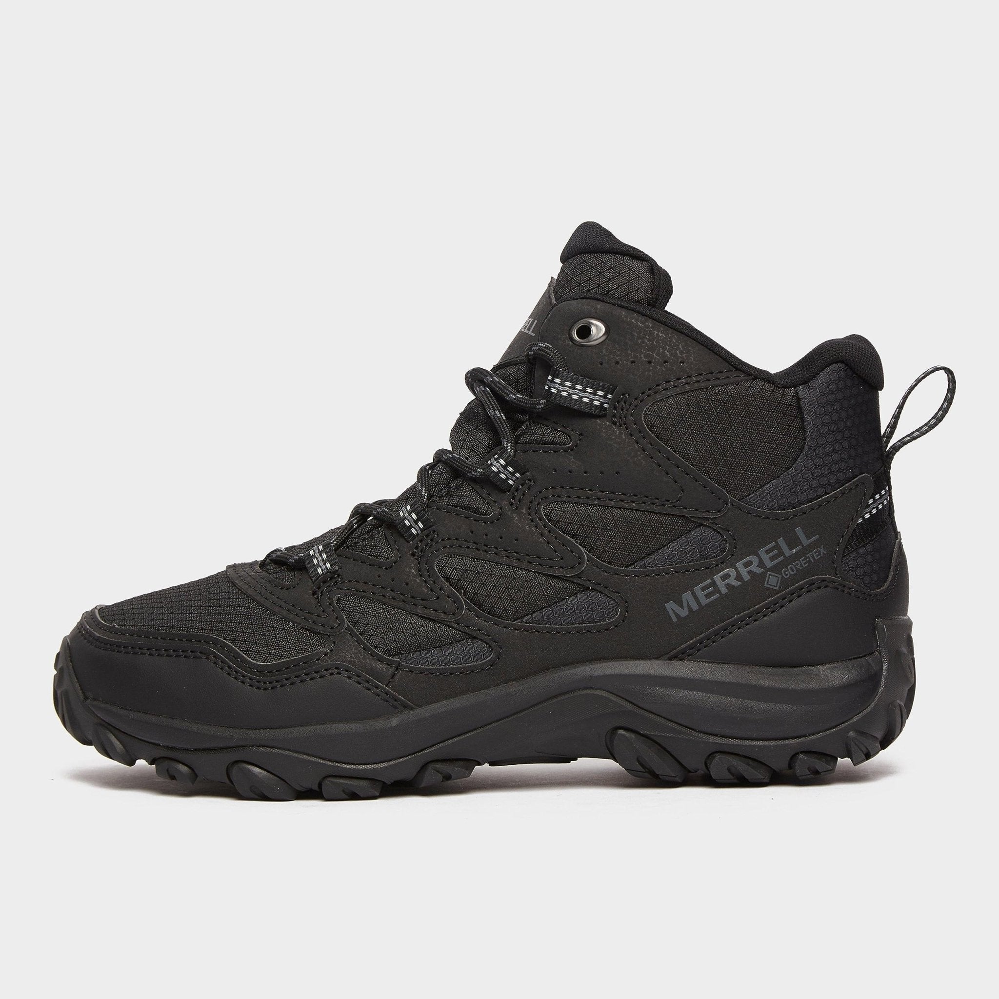 Merrell West Rim Sport Mid Gore - Tex - Men's Black/Black Shoe Deals Outlet
