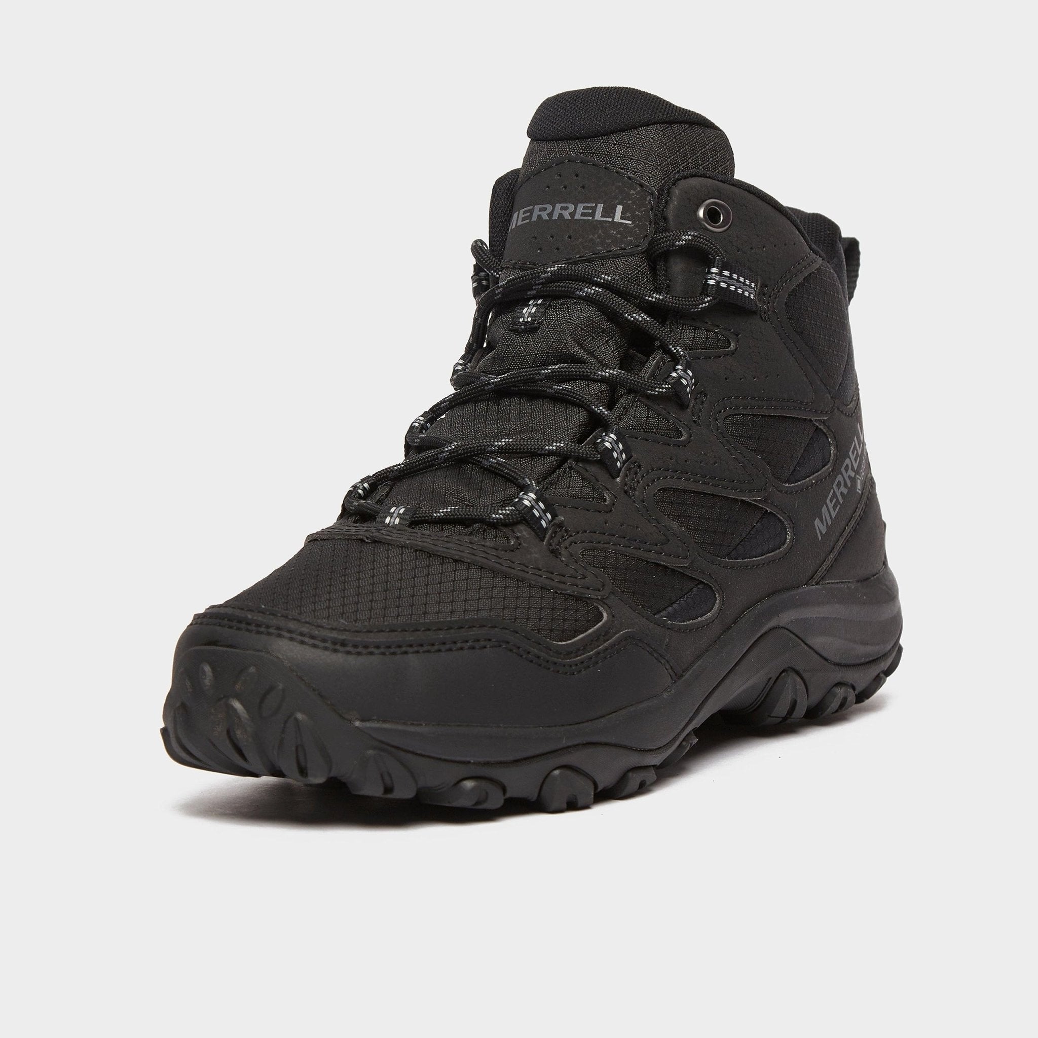 Merrell West Rim Sport Mid Gore - Tex - Men's Black/Black Shoe Deals Outlet