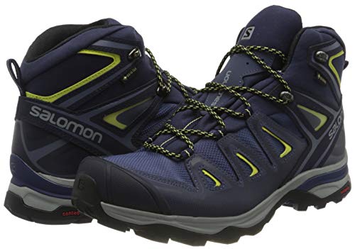 Salomon X Ultra 3 Mid GTX - Women's Crown Blue/Evening Blue/Sunny Lime Shoe Deals Outlet