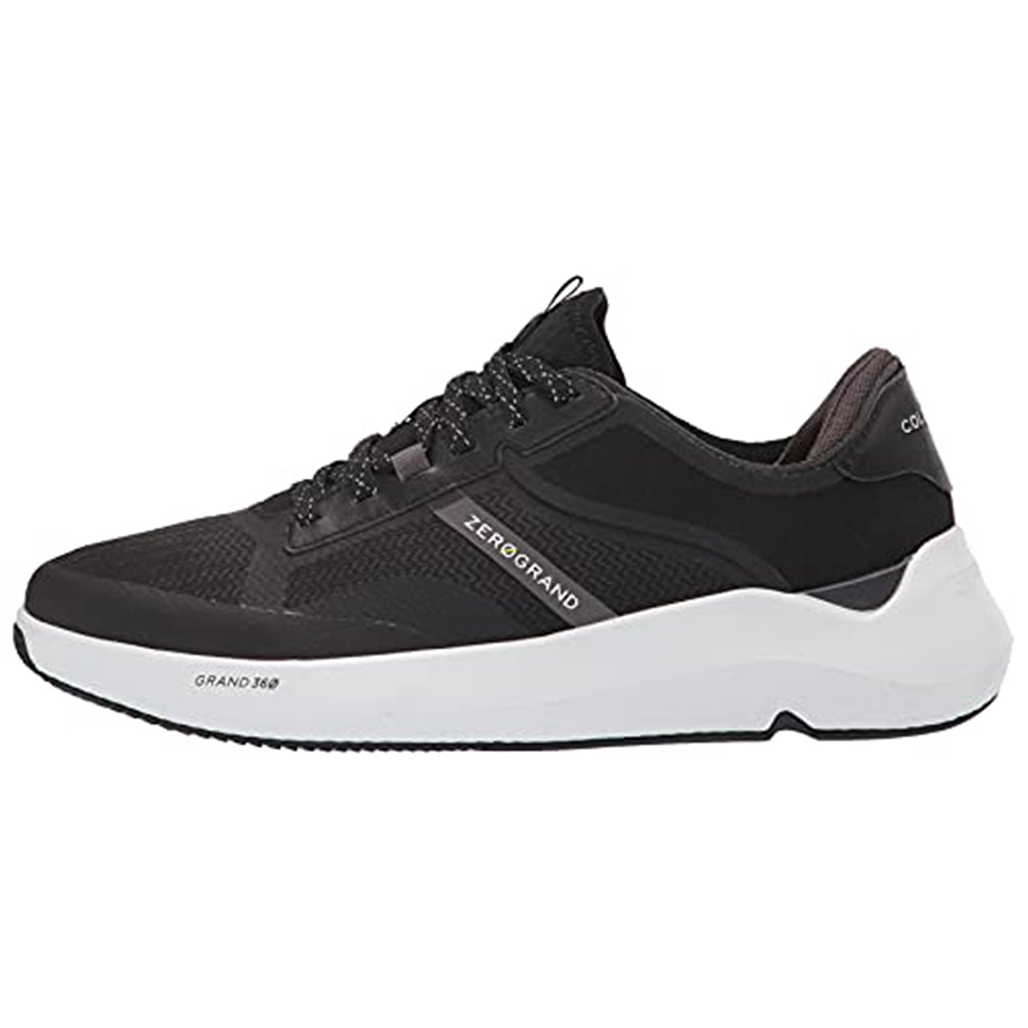 Cole Haan ZeroGrand Winner Tennis Sneaker - Men's Black Pavement White Shoe Deals Outlet
